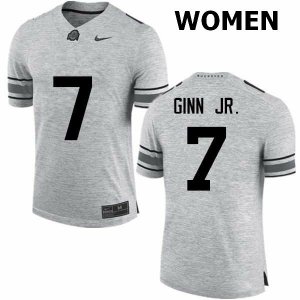 NCAA Ohio State Buckeyes Women's #7 Ted Ginn Jr. Gray Nike Football College Jersey ZVE0745GG